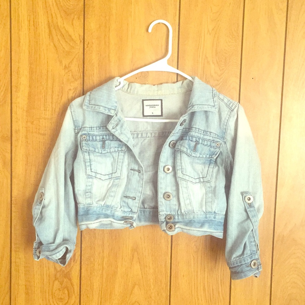 Denim half jacket